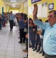 Professor Jacy Nunes foi homenageado por alunos ao se aposentar  Foto: Reprodução/Redes sociais