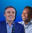 Enquanto herdeiros de Gugu falam na TV sobre a disputa pela herança; família de Pelé segue pacto de silêncio e discrição  Foto: Fotomontagem: Blog Sala de TV (Antonio Chahestian/RecordTV e Reinaldo Marques/TV Globo)
