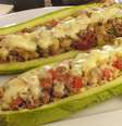 Abobrinha recheada com carne moída  Foto: Guia da Cozinha