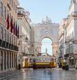 Imagem do Arco da Rua Augusta em Lisboa, Portugal   Foto: Getty Images