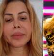 Na esquerda, Joelma doente. Na direita, a cantora em suas apresentações de rotina.  Foto: Reprodução/Instagram / Mais Novela