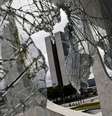 Janela quebrada no Palácio do Planalto após ataque em 8 de janeiro  Foto: REUTERS/Ueslei Marcelino