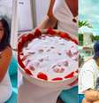 Bruna Biancardi ensina sua receita de bolo de leite ninho com morangos  Foto: Reprodução/Instagram/@brunabiancardi