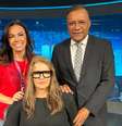 Ilze Scamparini com Ana Paula Araújo e Heraldo Pereira no estúdio do 'JN'  Foto: Reprodução
