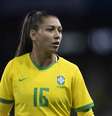 Bia Zaneratto em ação pela Seleção Feminina durante amistoso – Thais Magalhães/CBF  Foto: Jogada10