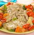 Cação ao forno com legumes e ervas  Foto: Guia da Cozinha