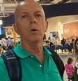 Roberto Mantovani Filho quando estava no aeroporto de Roma  Foto: Reprodução/Jornal Nacional/TV Globo