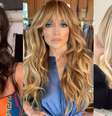 Saiba sobre a curtain bangs que é tendência no inverno -  Foto: Reprodução / Instagram / @brunamarquenize / @jlo / @bianca_petry / Alto Astral