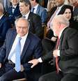 Vice-presidente Geraldo Alckmin ao lado de Lula em evento na Base Aérea de Brasília  Foto: Cadu Gomes / Vice-Presidência da RepúblicaR