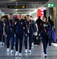 Jogadoras do Brasil desembarcaram em Adelaide. E foram fazer o treino de reconhecimento do Estádio Hindsmarch –  Foto: Divulgação CBF / Jogada10