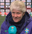 Técnica da Seleção Brasileira de Futebol Feminino Pia Sundhage  Foto: Reprodução/CazéTV