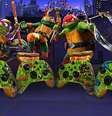 Controles temáticos das Tartarugas Ninja contam com difusor de aroma embutido em forma de fatia de pizza.  Foto: Divulgação/Xbox