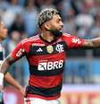 Gabigol comemora gol contra o Grêmio   Foto: Edu Andrade/FatoPress / Estadão