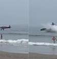 Avião cai em praia nos EUA  Foto: @twitter