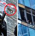 O prédio foi atingido pela segunda vez em dois dias  Foto: AFP/Reuters / BBC News Brasil