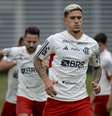 Depois da agressão sofrida e da confusão, Pedro volta a treinar no Ninho do Urubu, o CT do Flamengo na Zona Oeste da cidade do Rio de Janeiro   Foto: Marcelo Cortes/Flamengo / Esporte News Mundo