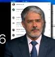 Bonner é titular do 'JN' há 27 anos, recorde entre os apresentadores que passaram pela bancada  Foto: Fotomontagem: Blog Sala de TV