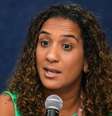 Ministra da Igualdade Racial, Anielle Franco na apresentação do relatório do grupo de trabalho de combate ao racismo no esporte  Foto: Wilson Dias/Agência Brasil