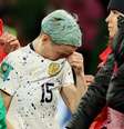 Megan Rapinoe lamenta eliminação histórica dos Estados Unidos  Foto: REUTERS