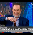 Mauro Paulino abre cerveja ao vivo na GloboNews  Foto: Reprodução/GloboNews