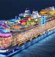 O 'Icon of the Seas' tem cinco vezes o tamanho do Titanic -  Foto: Reprodução / Royal Caribbean International / Alto Astral