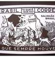 Propaganda separatista da Revolução Constitucionalista de 1932, que retrata São Paulo como uma vaca que definha ao ser sugada por demais Estados do Brasil  Foto: Reprodução / BBC News Brasil