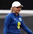 Sarina Wiegman , técnica da Inglaterra na copa feminina  Foto: Naomi Baker/The Fa via Getty Images