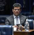 O senador Sérgio Moro em embate na CPMI com hacker que vazou informações da Lava Jato  Foto: Jefferson Rudy/Agência Senado / Estadão