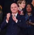 Gianni Infantino durante a semifinal da Copa do Mundo Feminina –  Foto: Franck Fife/Getty Images / Jogada10