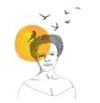Imagem mostra ilustração de Esperança Garcia, escravizada que escreveu uma das primeiras denúncias sobre maus tratos no Brasil.  Foto: Ilustração: Valentina Fraiz / Alma Preta