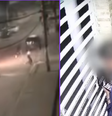 Câmeras de segurança mostraram a perseguição e o momento quando o homem chegou na casa onde o encontro havia sido combinado  Foto: Reprodução/Band