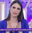 A apresentadora se emocionou ao falar das críticas que vem recebendo  Foto: Reprodução/SBT