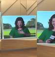 Isabela Camargo achou graça de ser chamada de 'queijo suíço' por colega de TV  Foto: Reprodução