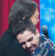 João Silva junto ao pai no programa 'Faustão na Band'  Foto: Renato Pizzutto/Band