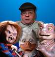 Ed Gale atuou como Chucky, Howard e Tasha: a carreira foi abalada pela suspeita de pedofilia  Foto: Fotomontagem: Blog Sala de TV