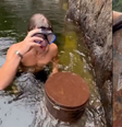 Influenciador descobre caixa com ‘tesouro’ em uma gruta no Canadá.  Foto: Reprodução/Tik Tok / Reprodução/Tik Tok