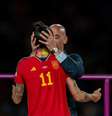 Luis Rubiales beijou Jenni Hermoso na final da Copa do Mundo Feminina   Foto: Noe Llamas / SPP / Reuters