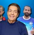 Faustão entre imagens de Fábio Cordeiro da Silva: ambos apaixonados por futebol e agora ligados pelo mesmo coração  Foto: Fotomontagem: Blog Sala de TV