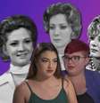 Giovanna Blasi e Patrícia Fagundes da Silva, mostradas no 'Fantástico'; ao fundo, Lara, Márcia e Diana em 'Irmãos Coragem'  Foto: Fotomontagem: Blog Sala de TV