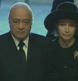 Al Fayed e a esposa Heini no funeral de Diana, em 1997  Foto: BBC News Brasil