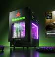 Geladeira Gamer da Heineken 0.0 gela cerveja e resfria PC ao mesmo tempo. (Imagem: Heineken 0.0/Divulgação)  Foto: Canaltech