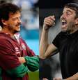 Fernando Diniz e Chacho Coudet se enfrentam na semifinal da Libertadores  Foto: Gazeta Press