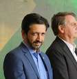 Ricardo Nunes e Bolsonaro em evento do PL no dia 6/5/2023  Foto: Fernando Antunes e Wesley Viana/PL/Divulgação / Estadão