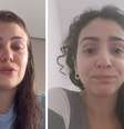 Maira Cardoso, namorada de Mingau, e Isabella Aglio, filha do baixista do Ultraje a Rigor, se emocionaram ao gravar stories sobre estado de saúde do músico, que foi baleado na cabeça  Foto: Instagram/@mairaperescardoso | Instagram/@isaaglio / Estadão