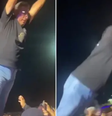 Prefeito de cidade do Ceará se joga na plateia durante festa e cai no chão  Foto: Reprodução/Redes Sociais