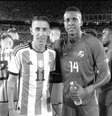 Além de Messi, Gilberto Hernández tirou foto com Di María após amistoso –  Foto: Reprodução / Instagram / Jogada10