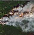 Secas e incêndios como os do Canadá, visto na imagem, são apenas efeitos diretos das mudanças climáticas — efeitos indiretos estão ligados às geleiras e dinâmicas do subterrâneo da Terra (Imagem: Pierre Markuse/Copernicus/ESA)  Foto: Canaltech