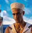 Jonas Barros no vídeo de 'Le Male': beleza tipicamente brasileira promove um dos perfumes mais famosos do planeta  Foto: Reprodução
