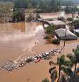 Cidade ficou submersa após fortes chuvas no RS  Foto: Reprodução/O Globo