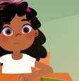 Imagem do livro "Menina bonita, que cor você tem?" mostra a ilustração de uma menina negra em uma sala de aula.  Foto: Imagem: Xande Pimenta / Alma Preta